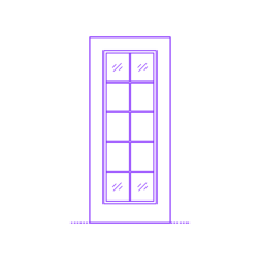 Buildings Exterior Doors Lite Entry Door Grid 10 Panels Vinyl Cutting Svg File, Free Vectors File